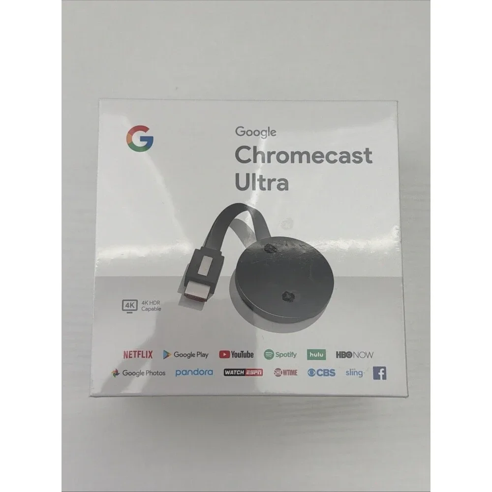 Google Chromecast Ultra 4K Digital Media Streamer -  Sealed New